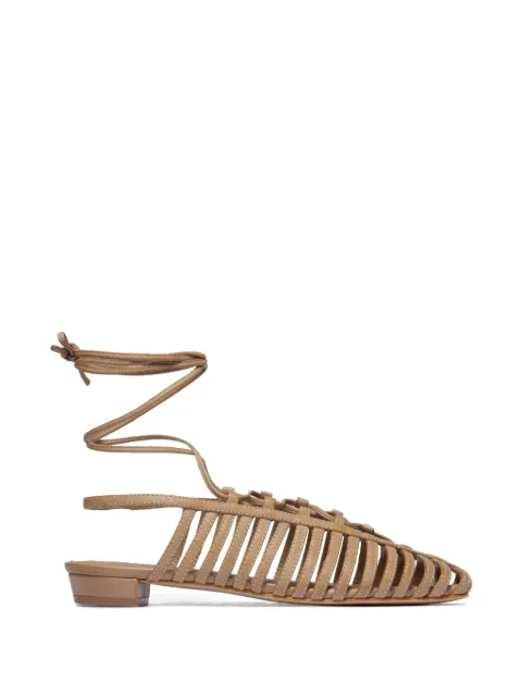 Bernardo Geneva tie lace-up sandals Neutrals GENEVA