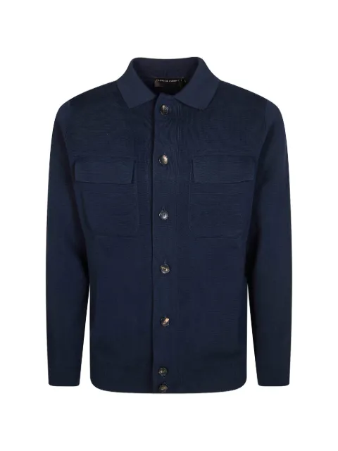 Filippo De Laurentiis chest-pockets buttoned knitted jacket Blue FJ1MLTPCR12M