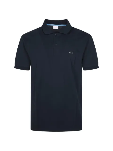 Sun68 logo-embroidery polo shirt Blue A36109