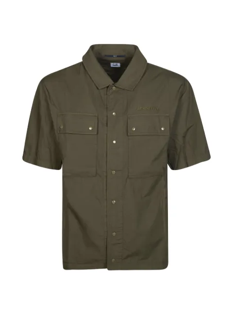 C.P. Company buttoned short-sleeve shirt jacket Green 20CMOS242A005691G683