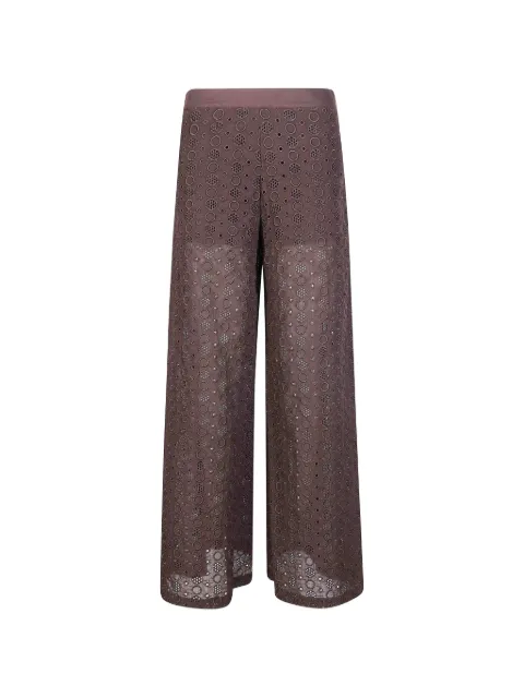 PINKO embroidered trousers Brown 106440A35P