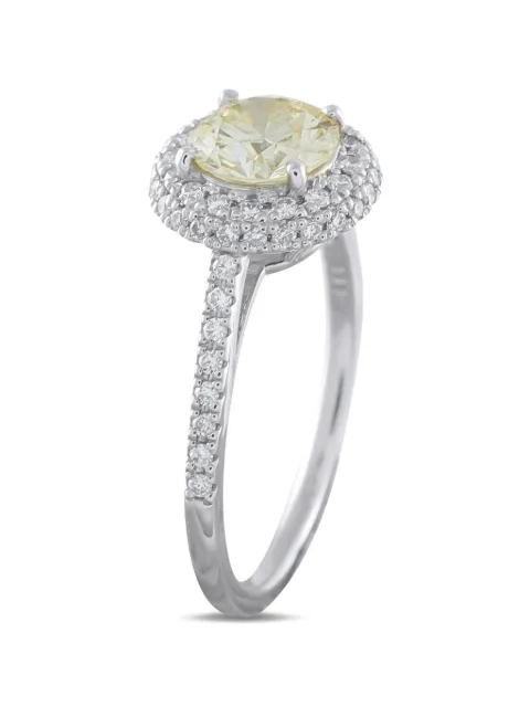 LB Exclusive diamond double halo ring Silver MF06123025
