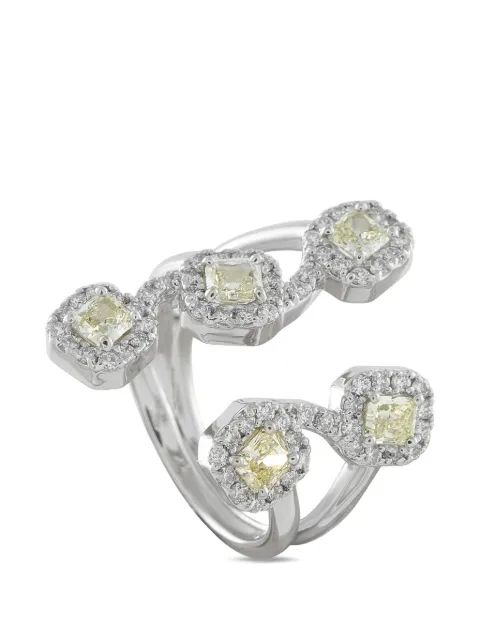 LB Exclusive yellow diamond open ring Silver MF07123025