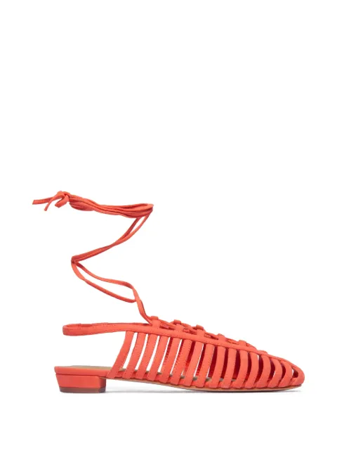Bernardo Geneva caged lace-up sandals Orange GENEVA