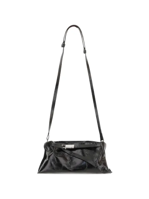 Benedetta Bruzziches Lauren glossy adjustable shoulder bag Black LAURENBACALLLAMBSKINNIGHTLY