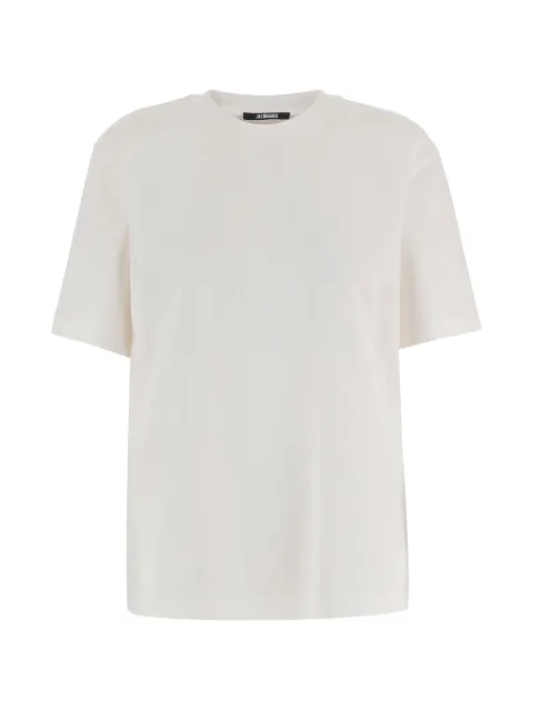 Jacquemus logo-lettering crew-neck T-shirt Neutrals TSW00585AJ00226