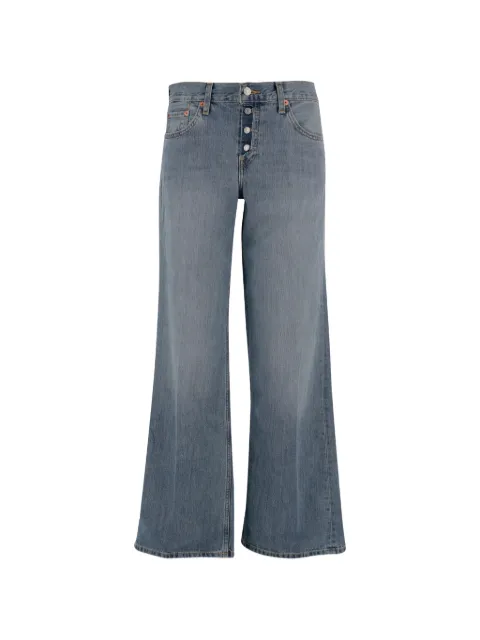 RE/DONE five-pocket washed jeans Blue 13803WMRWDLGAUTHENTICAINDIGO