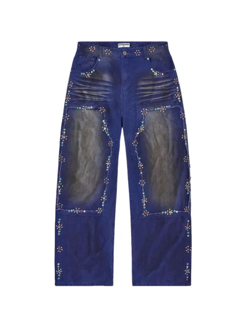 Vale studded wide-leg jeans Blue 10076699