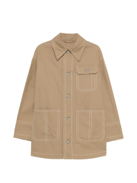 AMI Paris pocket topstitching jacket Neutrals UJK880CO0211
