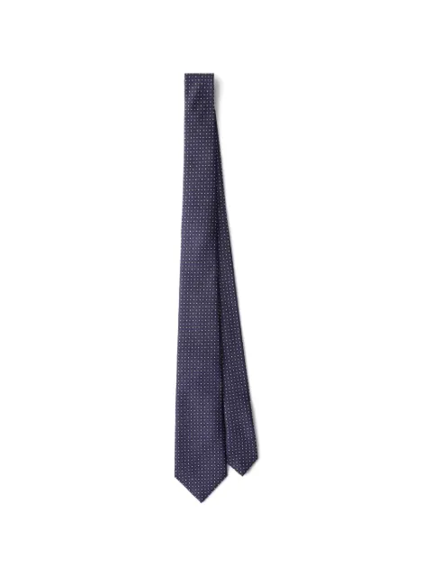 Prada patterned silk tie Blue UCR77S14119HN