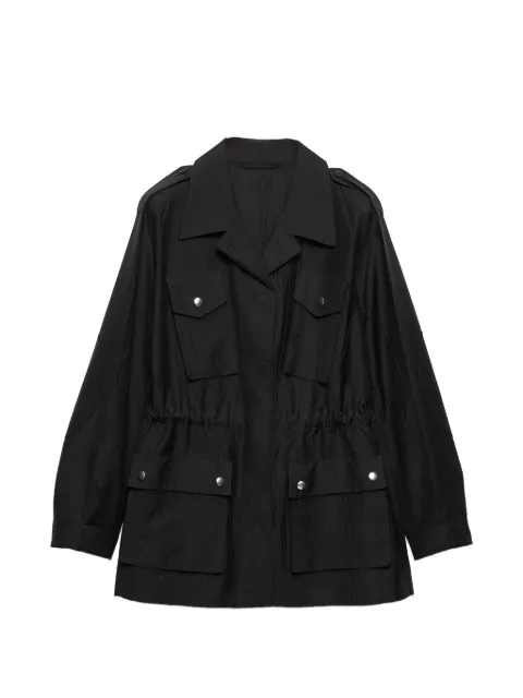 Prada garment-dyed kid-mohair jacket Black P8002SOOO13NH