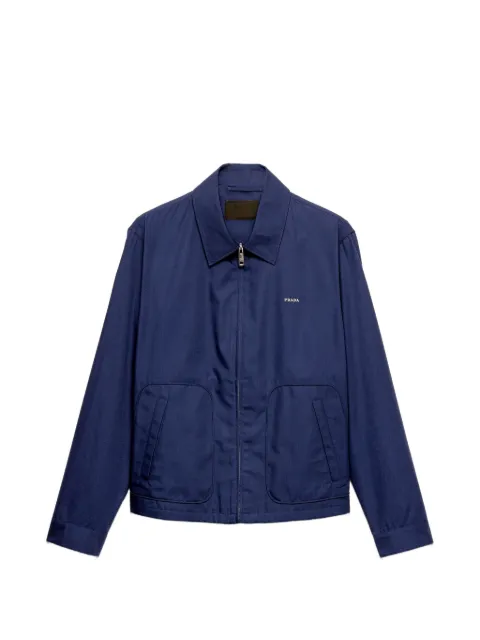 Prada zip logo jacket Blue SGC629SWM11480