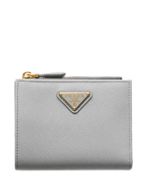 Prada small logo-plaque wallet Grey 1ML050QHH