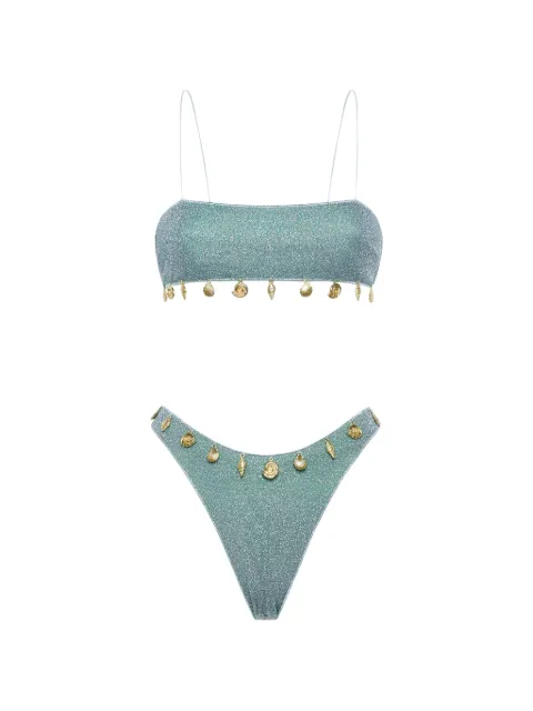 Oséree Lumiere charm bandeau bikini Green CFF268
