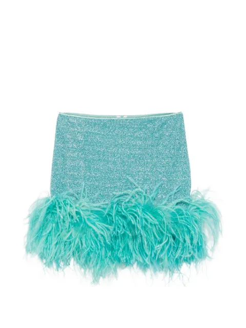 Oséree Lumiere Plumage mini skirt Blue LSDS261