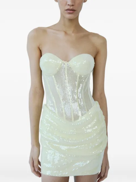The New Arrivals Ilkyaz Ozel sequin embellished mini dress Yellow SS26NA00103110922