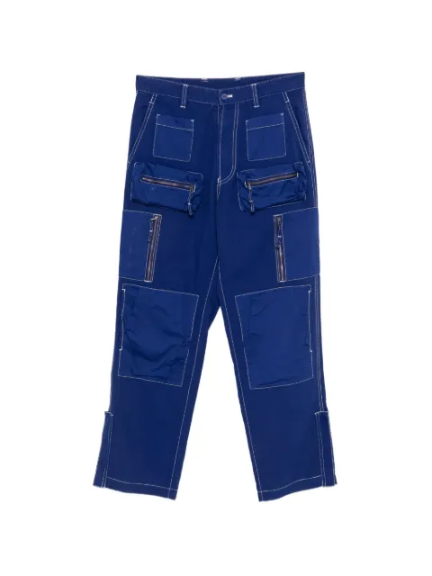 Issey Miyake Pre-Owned cotton cargo pants Blue HOLAMIY225