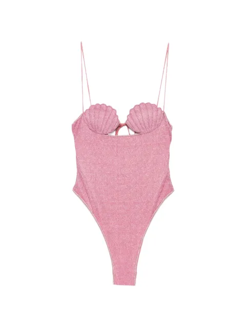 Oséree shell-detail Lumi swimsuit Pink LMF257