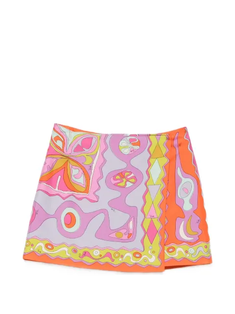 PUCCI Iride-print silk mini skirt Pink 6HRV366H863