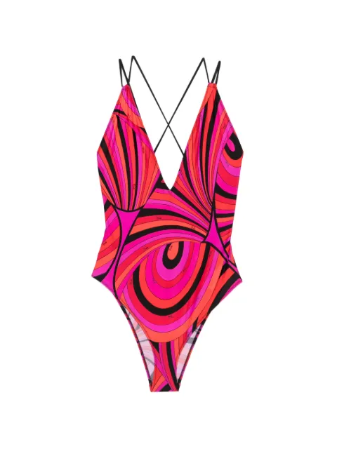 PUCCI Iride print swimsuit Pink 6HMC016H875