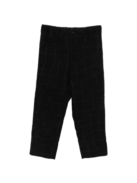 Issey Miyake Pre-Owned patchwork check trousers Black HOLAMIY237