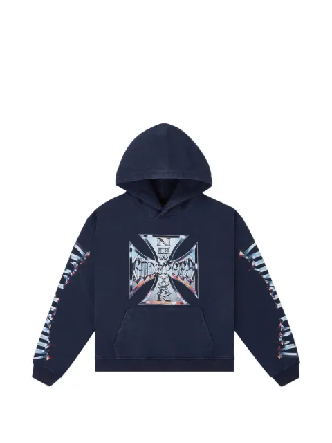 GODSPEED Chrome Motto "Navy Wash" hoodie Blue 10079168