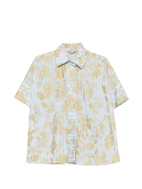 Antonio Marras floral-print striped shirt Blue MCAM757AZ7GI