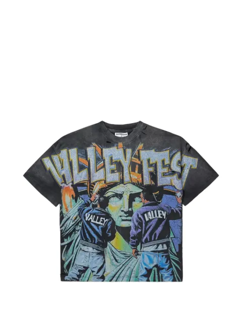 Vale Bling Graffiti T-shirt Grey ZWGC0VJ1