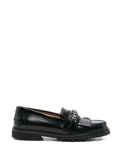 Toga Virilis chain-tassel leather loafers Black FTVRM147309005