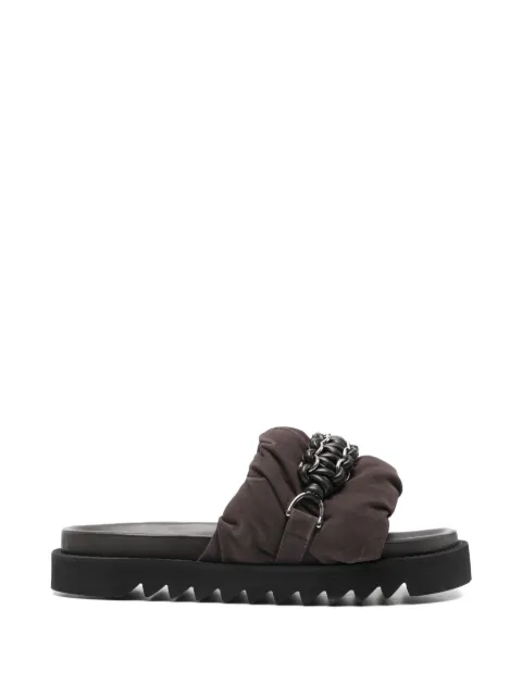 Toga Virilis chain-detail padded sandals Brown FTVRM148805401