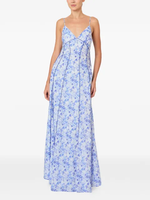 Rosie Assoulin V-neck floral dress Blue C261D32WC265425
