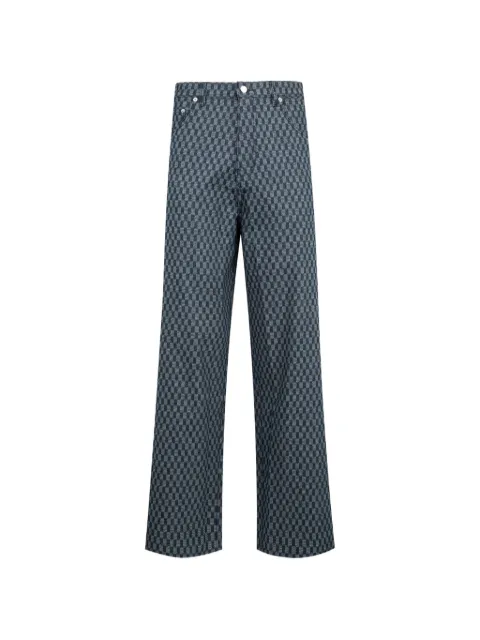 Pleasures Formula checked baggy-fit jeans Blue P25W028