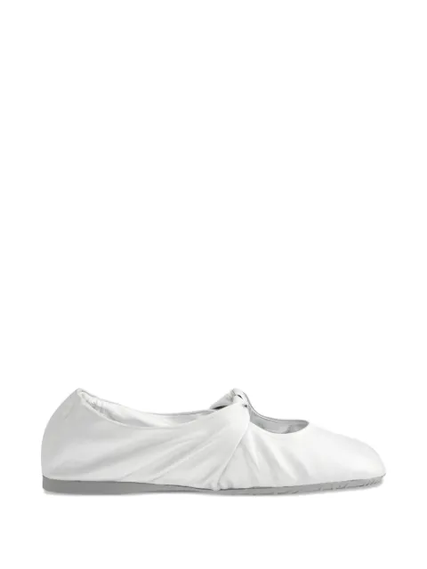 LOEWE leather ballerina shoes Silver LLPF466X01