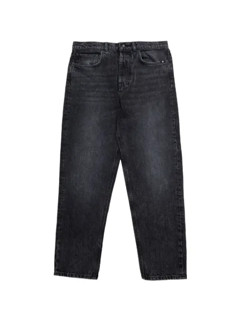 AMISH belt-loops trousers Black AMU001