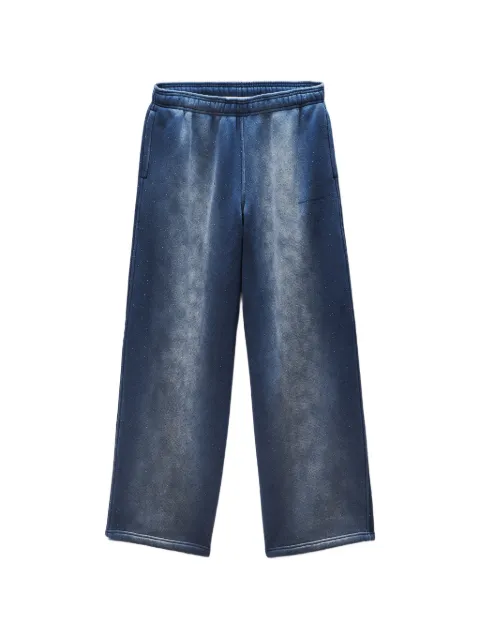 Alexander Wang unisex sweatpant hotfix terry mid-rise Blue UCC1264441