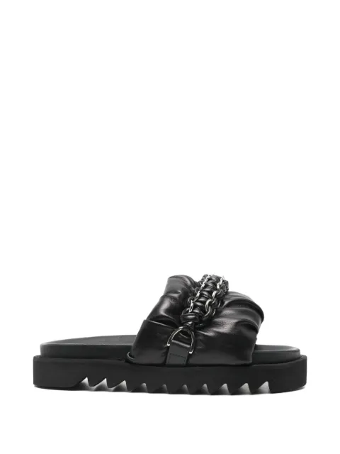 Toga Pulla chain-detail leather sandals Black FTGPW146309005