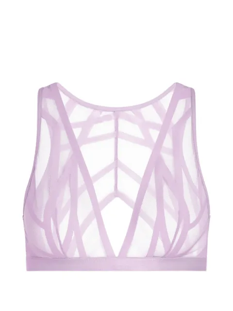 Marlies Dekkers geometric illusionist unpadded bralette Purple 37572