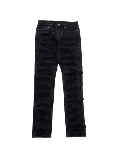 Ksubi shredded straight-leg jeans Black CNT4QG7A