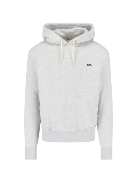 Autry logo-embroidered drawstring hoodie Grey HOPM002M