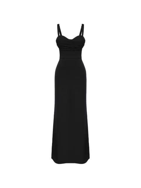 POST MERIDIEM gathered-detail maxi dress Black MAXIDRESSWITHGATHEREDBODICEBLACK