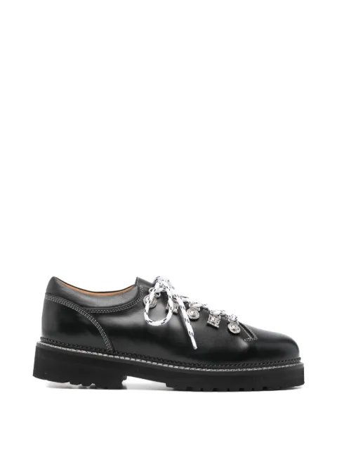 Toga Virilis eyelet-detail leather lace-up Derby shoes Black FTVRM148309009