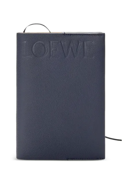 LOEWE embossed leather notebook Blue T000242XCG