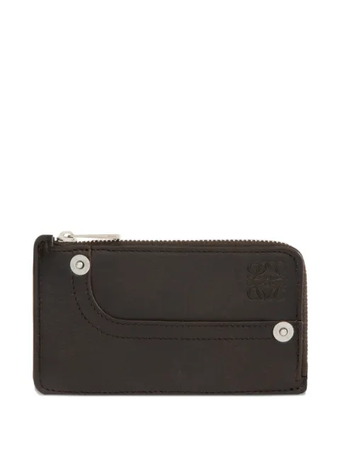 LOEWE zip coin cardholder Brown C643Z40XAM