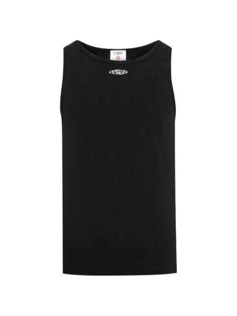 Casablanca ribbed tank top Black MSP26JTS05701