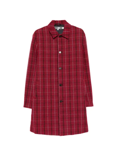 Alexander McQueen Pre-Owned check button coat Red HOLAMCQ117