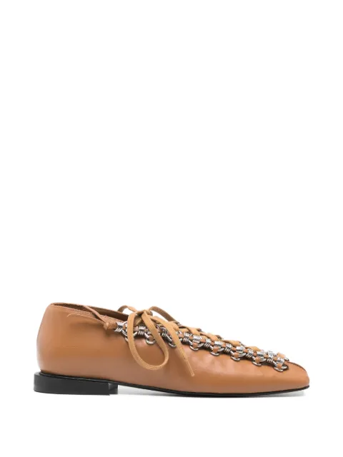 Toga Pulla chain detail lace-up shoes Brown FTGPW145205205