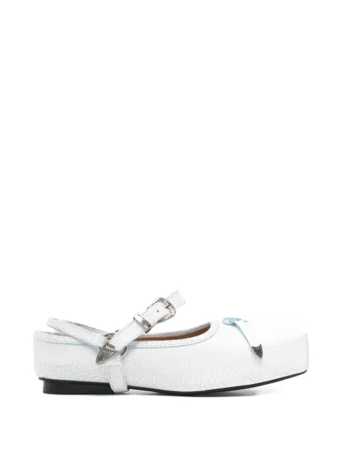 Toga Pulla cracked strappy pumps White AJ1451