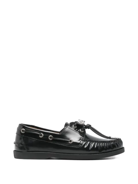 Toga Pulla silver-tone-hardware boat shoes Black FTGPW148409009