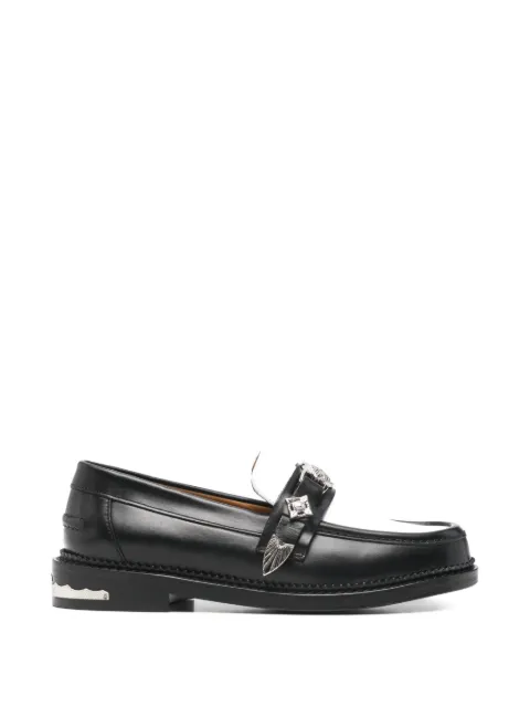 Toga Pulla hardware-embellished colour-block loafers Black FTGPW104119009