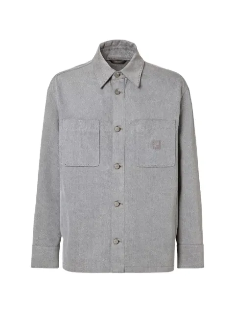 FENDI embroidery denim shirt Grey FW1410AW1A